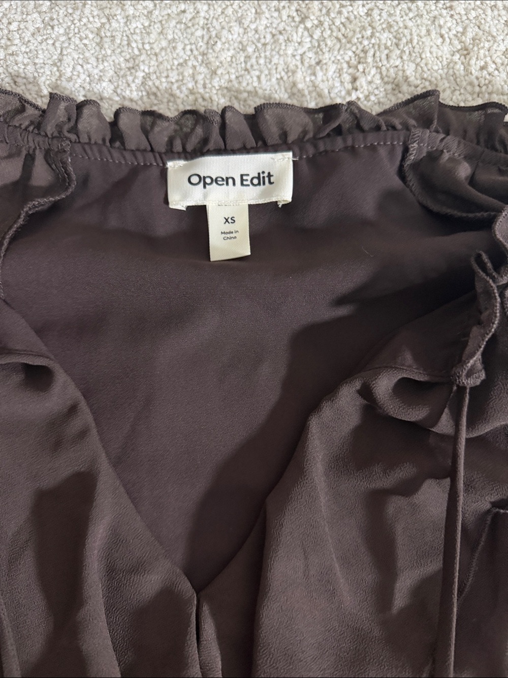 Open Edit Ruffle Chiffon Shift Dress - Picture 5 of 7